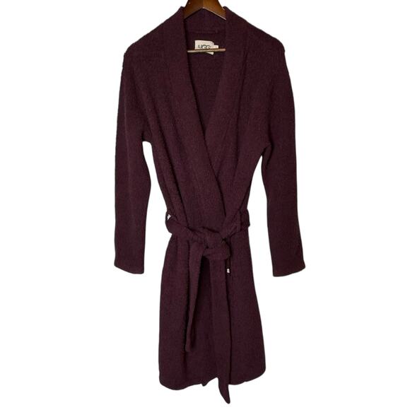 Ugg Ana Knit Wrap Robe in Burgundy size Medium - Picture 2 of 6